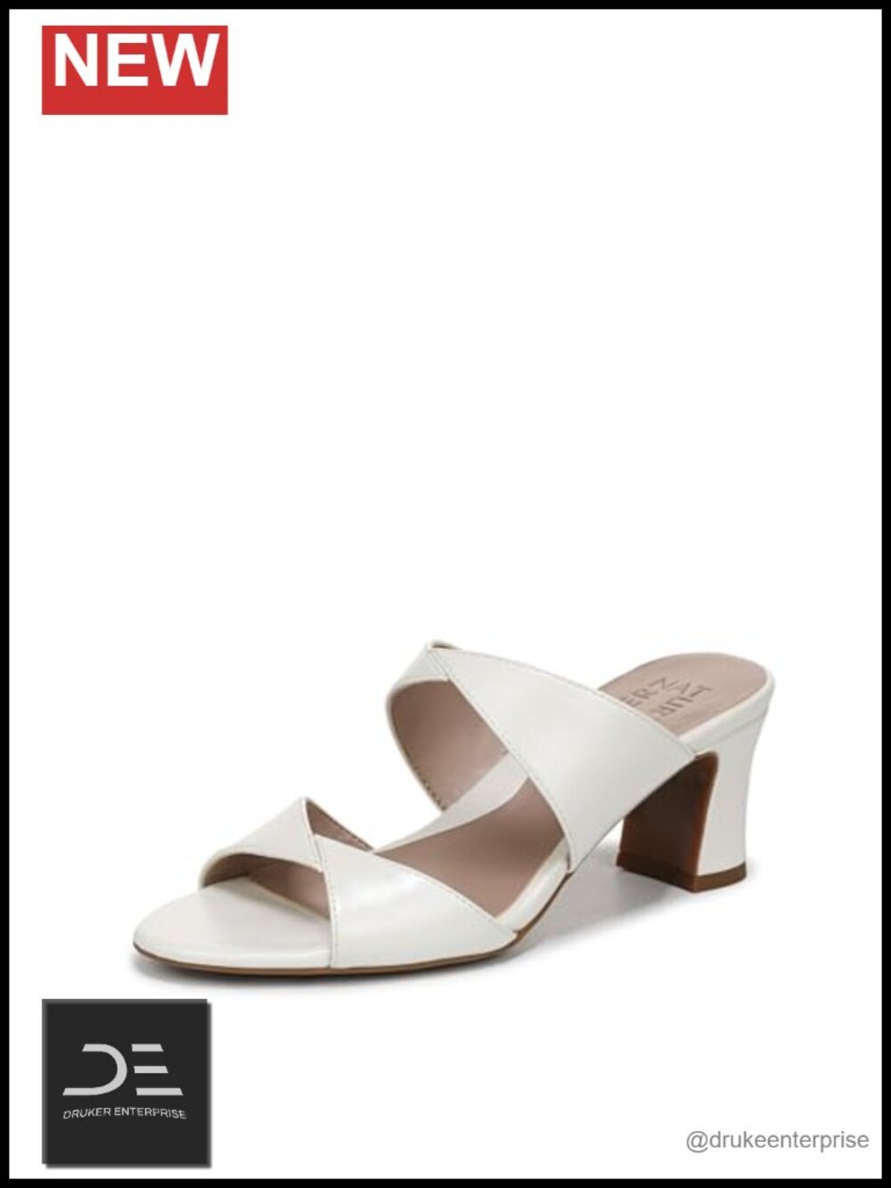 Faux Leather Slides, Open Toe Heeled Sandals, Cushioned Comfort